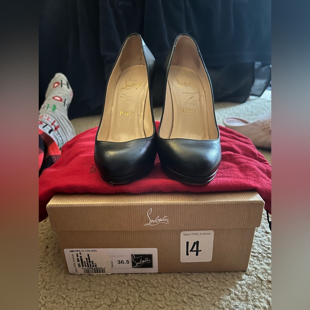Christian Louboutin Pumps that I never wear anymore.  Making room for new ones.